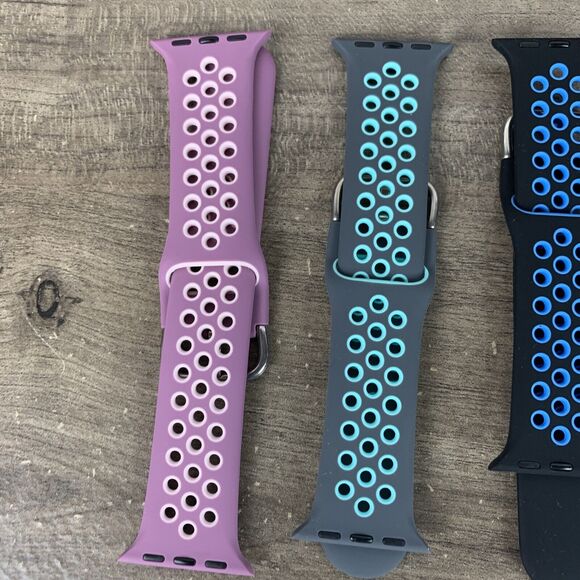 4 Silicone Sport Strap iWatch Band For Apple Watch Series SE 6 5 4 3 2 1 42 44mm - Picture 5 of 12